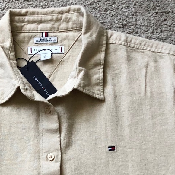 Tommy Hilfiger Linen Blend Shirt. NWT. - Picture 2 of 2